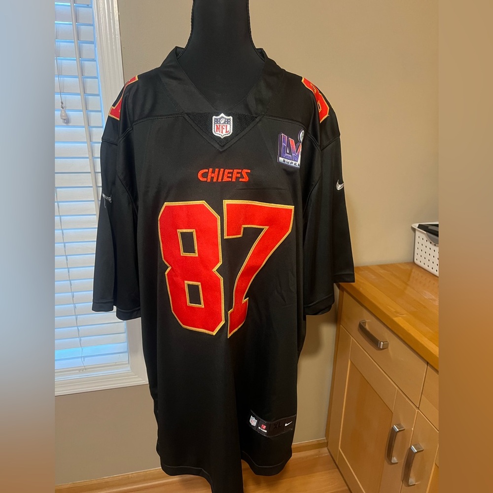 Travis Kelce - Black and Red Kansas City Chiefs Jersey